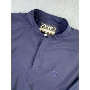 Zero Restriction ZR Golf 1/4 Snap Windbreaker Mens Size Large Navy Pullover Golf